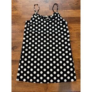 Le Lis Polka Dot Mini Tank Dress Women’s Medium Black White NWOT Retro Chic